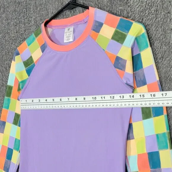 Body Glove Rashguard Womens XS Lilac Multicolor Long Sleeve UPF 50 Swim Shirt - Picture 5 of 11